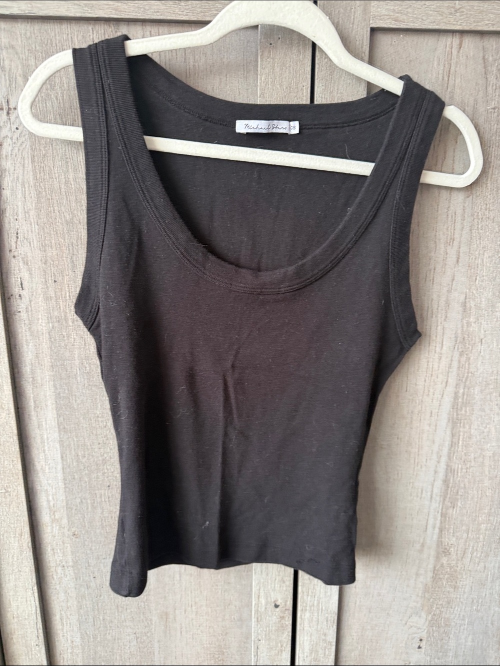 Michael Stars Women's Black Scoop Neck Tank